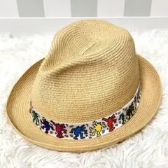 レア/廃番【ムーンアイズ】アイロゴ リボン ペーパー 麦わらハット