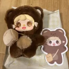 Yooki v4 ヨーキー曲奇小熊ぬいぐるみキーホルダー