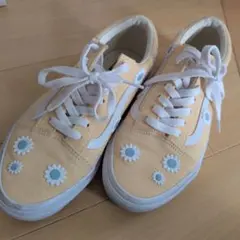 VANS 花柄装飾 スニーカー イエロー