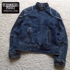 TORNADO MART ダメージ加工 デニムジャケット ライダースジャケット