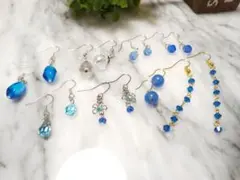 No.226 【激安】スワロフスキーなどのピアス８点セット