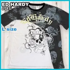 【USA製】エドハーディー Ed Hardy プリント Tシャツ カットソー