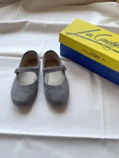 La Cadena ラ・カデナ ベロア ストラップシューズグレー27 16cm