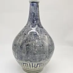 美品】染付 達磨大師 般若心経 壺 花瓶 白磁 仏教美術 禅 縁起物