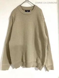 COMME CA COMMUNE コムサコミューン　ニット　L ベージュ