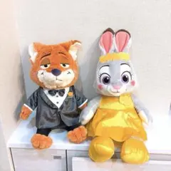 ズートピア 2 FukuFuku V-BIGぬいぐるみ ニック ジュディ　①
