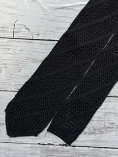 fiorio ニットタイ ネイビー シルク