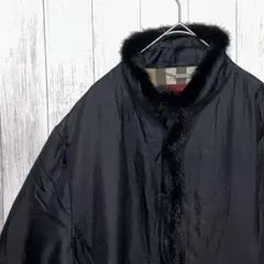 【ヴィンテージ・希少】バーバリー ロンドン ファーコート フリーサイズ ブラック