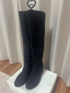 激安！エスペランサ ブーツ 黒 ブラック 美脚ブーツ