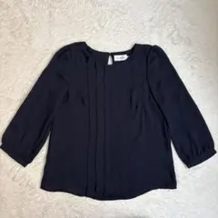 ボンメルスリー　ネイビー 七分袖 シャツ ブラウス　サイズ38　M