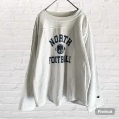 11921 チャンピオン 長袖Tシャツ カットソー 白 ホワイト M 古着