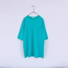 【未使用】GU／ヘビーウェイトビッグT（5分袖）グリーン／Ｍ