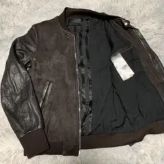 美品 DIESEL BLACK GOLD レザージャケット ブルゾン MA-1