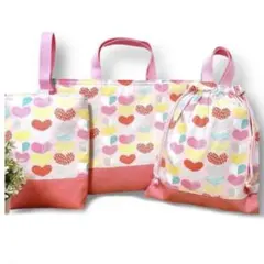 No.420＊入学入園3点セット＊手提げバッグ＊体操袋＊上履き入れ＊ハンドメイド