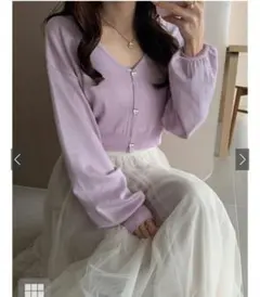 ハートボタンニットカーディガン[k9325f]