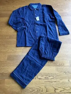 セシール ネル起毛 ネイビー パジャマ Lサイズ