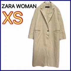【ZARA WOMAN】 ウール混 ロングコート チェスター オフィスカジュアル