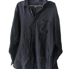 90s old gap linen リネンシャツ L「紺タグ」