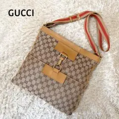 ☆良品☆グッチ　ショルダーバック　シェリー　GG キャンバス　ゴールド