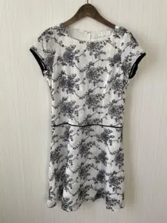 MONNALISA バラ刺繍チュールレースワンピース 162センチ - メルカリ