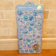 新品　正規品　水色　ボンボンドロップシール　クーリア　ブルー系　　シール　　猫