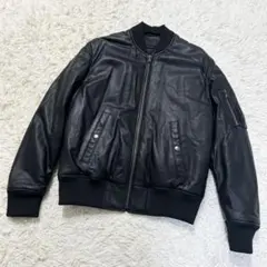 超美品✨ DIESEL BLACK GOLD ラムレザー MA-1 52