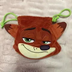 ズートピア　ニック　巾着　ポーチ　ディズニーストア