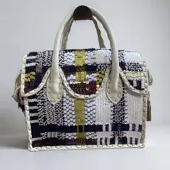 激レア Carving Tribes MS マルチ刺繍バッグ　チェック柄