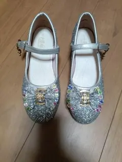 シルバーグリッター メリージェーンシューズ