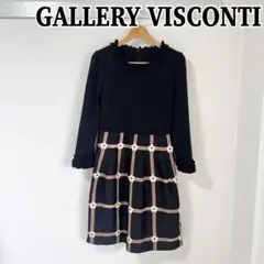 GALLERY VISCONTI 異素材ドッキング切替ワンピースのサムネイル