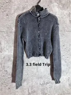 ☘️3.3 field Trip リブ編みジッパー付きニットセーター トップス