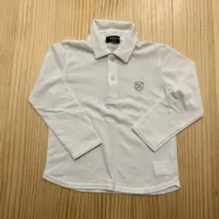 COMME CA ISM 110cm 白のポロシャツ