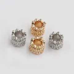 【4個】ロンデル スペーサービーズ 14KGF ハンドメイド ブレスレットパーツ