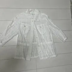 element of SIMPLE LIFE ホワイトチェック五分袖シャツ