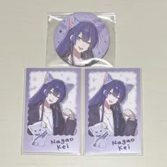 にじさんじ わんにゃんdays 缶バッジ チェキ風カード 長尾景