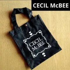 【CECIL McBEE/セシルマクビー】トートバッグ/ランチバッグ/黒/弁当入