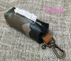 携帯ゴミ袋ケース　ナスカン付き　カモフラ