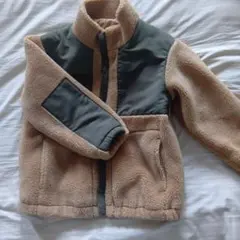 GU フリースジャケット 120サイズ ベージュ・グレー