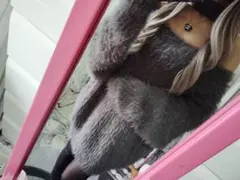 GYDA ジェイダ オフュショル シャギー ニット トップス フリー グレー