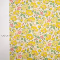 リバティ18.ミセスストーンリー 小花柄 タナローンプリント はぎれ生地 黄色