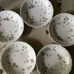 花柄中皿5枚