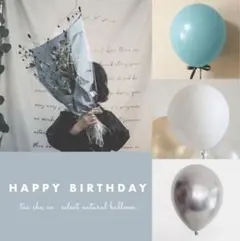 マリン　ブルー　男の子　青　風船　おしゃれ　北欧　ハーフバースデー　誕生日　韓国