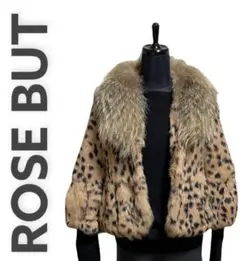 【新品未着用】レオパード柄リアルファーコート　ROSE BUT