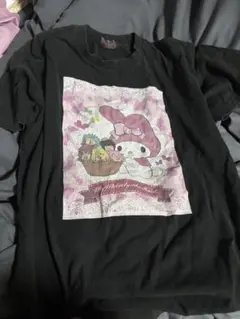 the Raid.コラボマイメロディ 花柄 半袖Tシャツ 黒