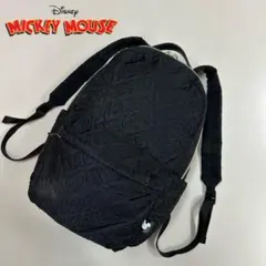 Disney Mickey Mouse キルティング　リュック ブラック