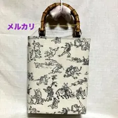 鳥獣戯画 がま口バッグ ハンドメイド ショルダーバッグ 和柄 - メルカリ