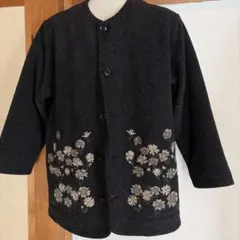 SUPER HAKKA 花柄刺繍 長袖カーディガン