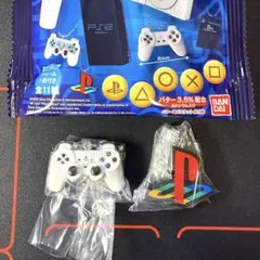 PlayStation ミニチュアチャーム コントローラー　ロゴ　2点セット