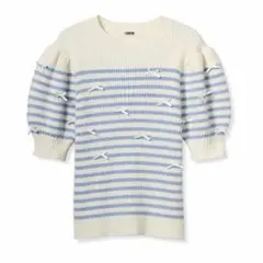 furfur バスクボーダーリボンニットプルオーバー