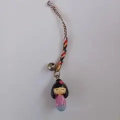こけし ストラップ 鈴付き 和風